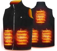 TOUVE Heated Vest, Polar Fleece Heated Jacket for Men/Women, Unisex Heated Gilet with 3 Adjustable Temperature with USB Winter Thermal Vest, Heating Jacket Gilet for Outdoor Activities(NO Power Bank)