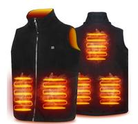 TOUVE Heated Vest, Polar Fleece Heated Jacket for Men/Women, Unisex Heated Gilet with 3 Adjustable Temperature with USB Winter Thermal Vest, Heating Jacket Gilet for Outdoor Activities(NO Power Bank)