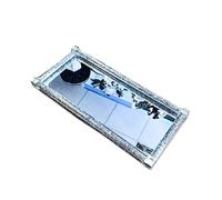 TOV Diamond Crushed Tray Trimmings Crystal Filled Diamond Kitchen Silver