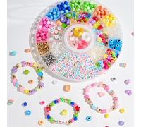 TOVABA Bracelet Making Kit for Adults & Kids - Beads, Charms, and Alphabet Beads for DIY Jewellery - Fun Craft Kit for Creating Custom Bracelets, Necklaces & More