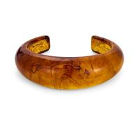 TOVABA Chunky Amber Resin Bangle for Women - Trendy Cuff Bracelets for Women, Statement Bangle for Womens