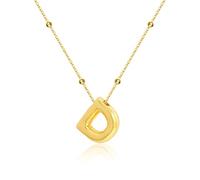 TOVABA Gold D Initial Necklace for Women, Elegant Letter Necklace In Gold, Hypoallergenic Non-Tarnish, Minimalist Personalised Jewellery, Everyday Wear Accessory