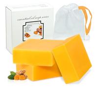 tovaginsh 3 Packs Turmeric Soap, Organic Turmeric Soap for Face and Body, Turmeric Soap and Lemon with Vitamin