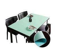 Tovaglia in PU Sottomano per Scria Disponibile bifacciale Impermeabile e facile da pulire Verde frutta + blu lago Spessore 2mm 90 * 150cm