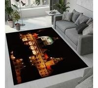 Tovast 3D Architecture Rug Fluffy Soft Skin-Friendly Landscape Rugs 100x150cm Washable Anti-Slip Short Pile Carpet Mat for Bedroom Living Room Kitchen Decor(Image 51-5)