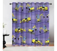 Tovast 3D Car Blackout Curtains Eyelet Curtains Polyester Fabric Cartoon Window Drapes 46" W x 54" D 2 Panels Thermal Insulated Soundsproof Privacy for Living Room Bedroom(Image 3-10)