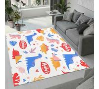 Tovast 3D Dinosaur Rug Fluffy Soft Skin-Friendly Cartoon Animal Rugs 120x180cm Washable Anti-Slip Short Pile Carpet Mat for Bedroom Living Room Kitchen Decor(Image 32-2)