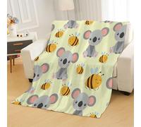 Tovast 3D Koalas Bees Blanket Queen 180x220cm Microfiber Cosy Flannel Animal Throw Blankets Soft Warm Plush Lightweight for Couch Bedroom Office Travel Camping(Image 31-15)