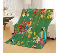 Tovast 3D Parrot Blanket Double 150x200cm Microfiber Cosy Flannel Cartoon Animal Throw Blankets Soft Warm Plush Lightweight for Couch Bedroom Office Travel Camping(Image 21-5)