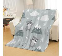 Tovast 3D Raccoon Blanket Queen 180x220cm Microfiber Cosy Flannel Cartoon Animal Throw Blankets Soft Warm Plush Lightweight for Couch Bedroom Office Travel Camping(Image 24-6)