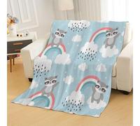 Tovast 3D Raccoon Blanket Single 130x150cm Microfiber Cosy Flannel Cartoon Animal Throw Blankets Soft Warm Plush Lightweight for Couch Bedroom Office Travel Camping(Image 26-8)