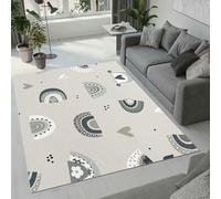 Tovast 3D Rainbow Rug Fluffy Soft Skin-Friendly Cartoon Rugs 140x200cm Washable Anti-Slip Short Pile Carpet Mat for Bedroom Living Room Kitchen Decor(Image 7-5)