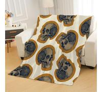 Tovast 3D Skeleton Blanket King 220x240cm Microfiber Cosy Flannel Gothic Skull Throw Blankets Soft Warm Plush Lightweight for Couch Bedroom Office Travel Camping(Image 33-10)