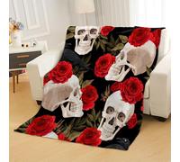 Tovast 3D Skeleton Blanket King 220x240cm Microfiber Cosy Flannel Rose Throw Blankets Soft Warm Plush Lightweight for Couch Bedroom Office Travel Camping(Image 37-9)