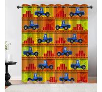 Tovast 3D Tractor Blackout Curtains Eyelet Curtains Polyester Fabric Cartoon Window Drapes 66" W x 54" D 2 Panels Thermal Insulated Soundsproof Privacy for Living Room Bedroom(Image 5-12)