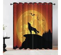 Tovast 3D Wolf Blackout Curtains Eyelet Curtains Polyester Fabric Animal Window Drapes 46" W x 90" D 2 Panels Thermal Insulated Soundsproof Privacy for Living Room Bedroom(Image 8-14)