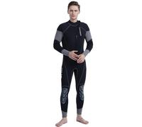 TOVCHEI 3MM Wetsuit Men's Long-Sleeved Warm One-Piece Diving Suit Cold-Proof Anti Jellyfish for Surfing Snorkeling Motorboat,Black A,M