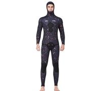 TOVCHEI 3MM Wetsuit Split Hooded Long-Sleeved Top Pants Warm Cold-Proof Anti Jellyfish Diving Suit Anti-UV for Water Sports,Orange,L