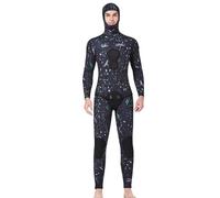 TOVCHEI 7MM Split Wetsuit Warm Sunscreen Diving Suit Long Sleeve Hooded Top Pants Cold-Proof for Swimming Surfing Snorkeling,Green,3XL