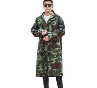TOVCHEI Men Women Rain Suits Long Waterproof Raincoat with Reflective Strips Safety Poncho for Outdoor Work, Fishing, Hiking,camouflage,XXL