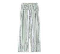TOVCHEI Patient Pants for Women, Bedridden Patient Clothing, Disability Tear Away Clothing for Post-Surgery Incontinence,Green,XXL
