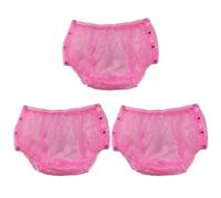 TOVCHEI PVC Incontinence Safety Pants 3 Pack Adult Pull On Plastic Pants Waterproof Reusable Diaper Covers Anti Leakage,3 Pack,XL