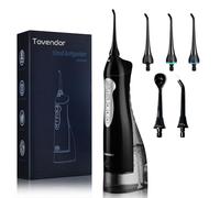 TOVENDOR Electric Water Flosser, Rechargeable Dental Oral Irrigator - 3 Modes, 5 Tips for Teeth, Gums, Braces, Dental Care, Family Oral Health (300ML, IPX7Waterproof Waterflosser)