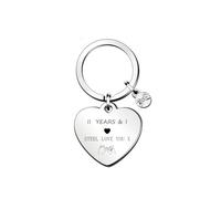 ToVii 11th Year Wedding Anniversary Keyring Gifts for Husband and Wife