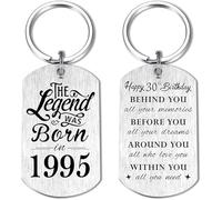 ToVii 30th Birthday Gifts for Him Men 1995, 30 Year Old Birthday Gifts for Her Women, Happy 30th Bday Keyring, The Legend was Born in 1995