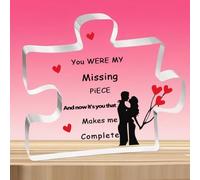 ToVii Anniversary Puzzle-Shaped Plaque Gifts for Girlfriend on Christmas Anniversary Valentines Birthday Gifts for Her Him Boyfriend Wife Husband Romantic