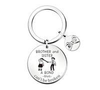 ToVii Funny Sibling Keyring - Birthday & Graduation Gift for Sister & Brother