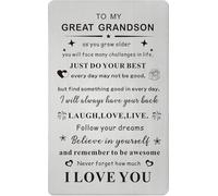 ToVii Great Grandson Card Gifts- Happy Birthday Great Grandson Card for Boy Christmas Xmas Valentines Gift