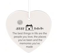 ToVii Heart-Shaped Gift,Love Heart Ceramic Engraving "The Most Beautiful Thing in Life Is the Person You Love" - An Emotional Souvenir Suitable for Birthdays,Friendship,and Daily Decoration