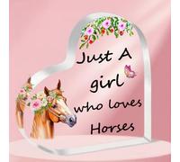 ToVii Horse Gifts for Girls Cut Horse Acrylic Plaque Just A Girl Who Loves Horses