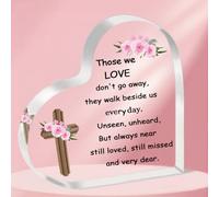ToVii Memorial Remembrance Acrylic Plaque - Sympathy Keepsake for Loss of Loved One - Bereavement Condolence Gift with "Those We Love Don't Go Away"