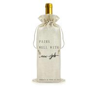 ToVii Pairs Well with a New Job - New Job Wine Bottle Gift Bags - Gift for her,Gift for him - Congrats on The New Job - New Job Gifts for Family or Friends.