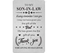 ToVii Son In Law Card - Gifts for Son In Law Birthday Christmas Card Valentines Father's Day Wedding Gift