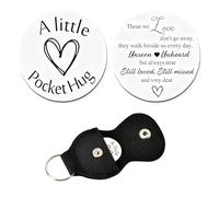 ToVii Sympathy Memorial Gifts for Loss of Mum Dad Grief Bereavement Remembrance Gift Pocket Hug Token for Women Men Those We Love Don't Go Away Keyring Double Sided Coin