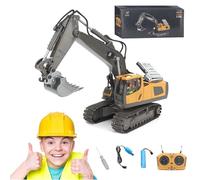 Tovika - Little Builders Pro, 2025 Mudsterz Remote Control Excavator with Cool Lights & Sounds, 2.4ghz Rc Excavator for Adults - Alloy Material, Complete Control over the Construction Site (Type - D)