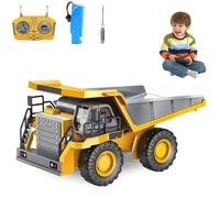 Tovika - Little Builders Pro, Mudsterz Construction Rc, Remote Control Excavator For Beach, 360 Rotation, With Led Lights, Real Sounds, Crash-Resistant For Indoor & Outdoor Use (#B)