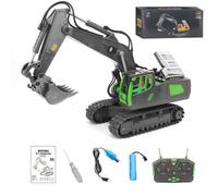 Tovika - Little Builders Pro, Mudsterz Excavator, 360 Rotation Rc Excavator and Dump Truck Set for Adults, Alloy Material with Cool Lights and Sounds, Crash-Resistant for Indoor & Outdoor (F)