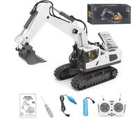 Tovika - Little Builders Pro, Mudsterz Excavator, 360 Rotation Rc Excavator and Dump Truck Set for Adults, Alloy Material with Cool Lights and Sounds, Crash-Resistant for Indoor & Outdoor (E)