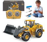 Tovika - Little Builders Pro, Tovika RC Construction Set, Mudsterz 4-in-1 RC Excavator and Dump Truck Toy Set, 360 Rotation Remote Control Beach Toy with LED Light, Indoor & Outdoor Use (Forklift)