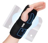 TOVIKI Wrist Support Brace Right Hand with 2 Metal Splints for Joint Pain Arthritis Carpal Tunnel Pain Tendonitis for Men and Women Black (L(Pack of 1), Left)
