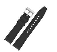 Tovimall Black Silicone Watch Band for Omega x Swatch MoonSwatch Speedmaster, 20mm Lug Width