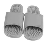 TOVINANNA 1 Pair Comfortable Foot Massage Slippers for Home Use Thick Soled Foot Therapy Sandals with Raised Massage Dots Lightweight Material XL Blue Grey