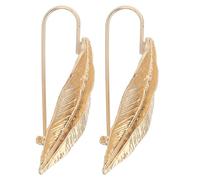 TOVINANNA 1 Pair Gold Leaf Earrings for Women Retro Ear Decor Elegant Leaf Design Comfortable Distinctive Accessories for Parties Durable Fashion Jewelry