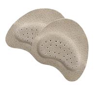 TOVINANNA 1 Pair Khaki High Heel Cushions Forefoot Pads Impact-Resistant Leather and Latex Material, Adhesive Non-Slip Half Foot Support for Comfortable High Heels