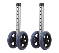 TOVINANNA 1 Pair Walker Replacement Wheels for Mobility Walker Accessories, Aluminum Alloy Dual-Row Silent Casters 11.4x4.7x4.3cm, Heavy Duty Front Wheels for Senior and Disabled Walking Aid