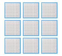 TOVINANNA 10 Laminated Number Charts 1-100 for, Double-Sided Math Teaching Charts, Classroom and Homeschool Learning Props, 10pcs Set